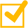 yellow checked box icon