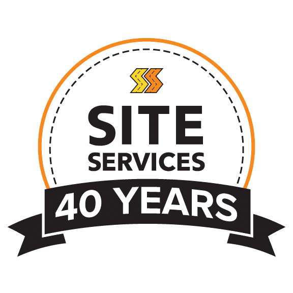 Site Services 40 year anniversary logo