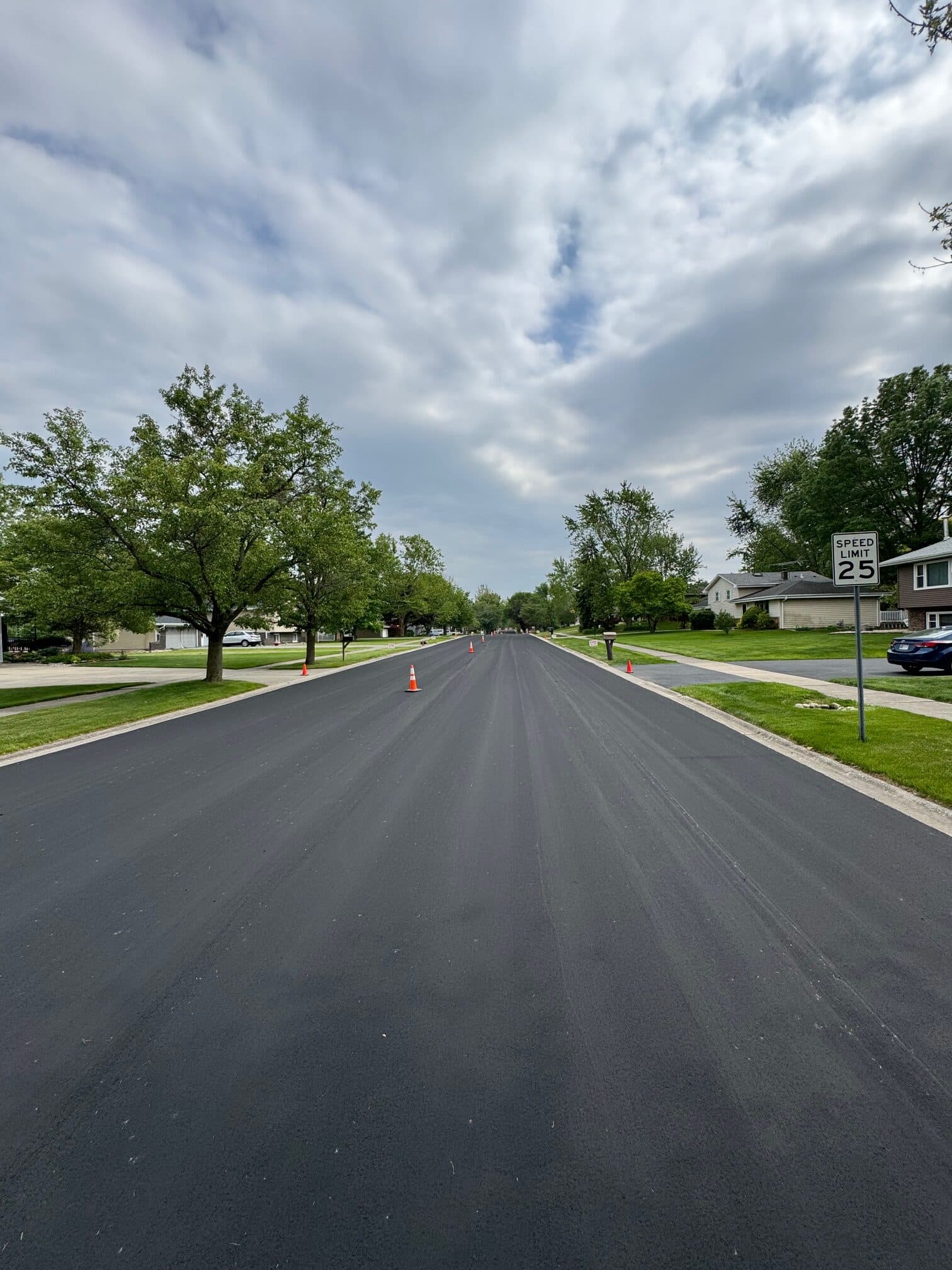 Liquid Road application by Site Services in St. John, Indiana.